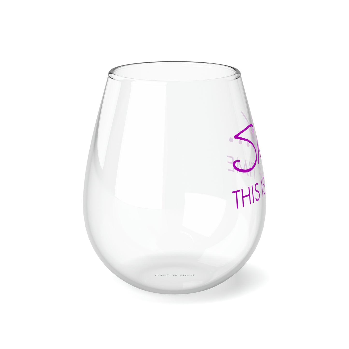 Shh..This is Me Time Stemless Wine Glass, 11.75oz