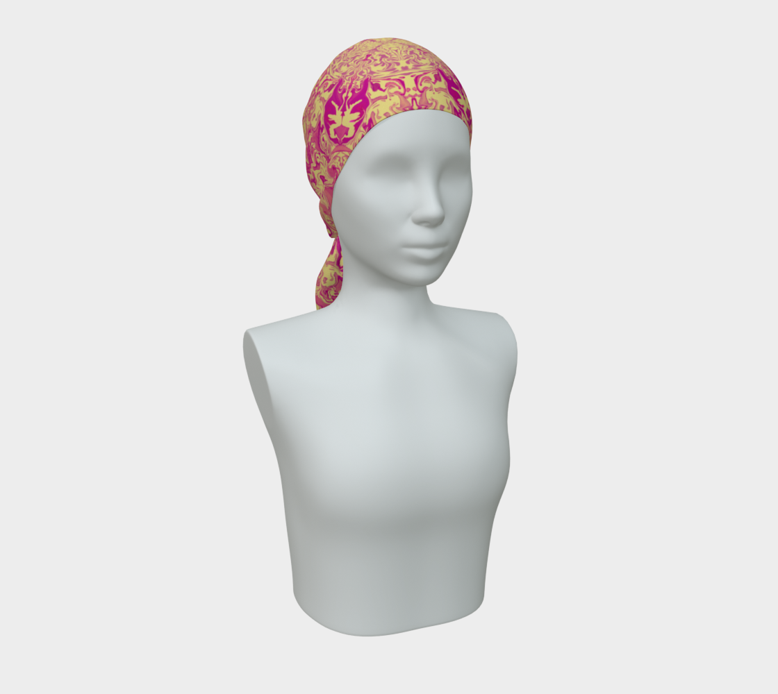 Golden Bloom Art Scarf/Bandana