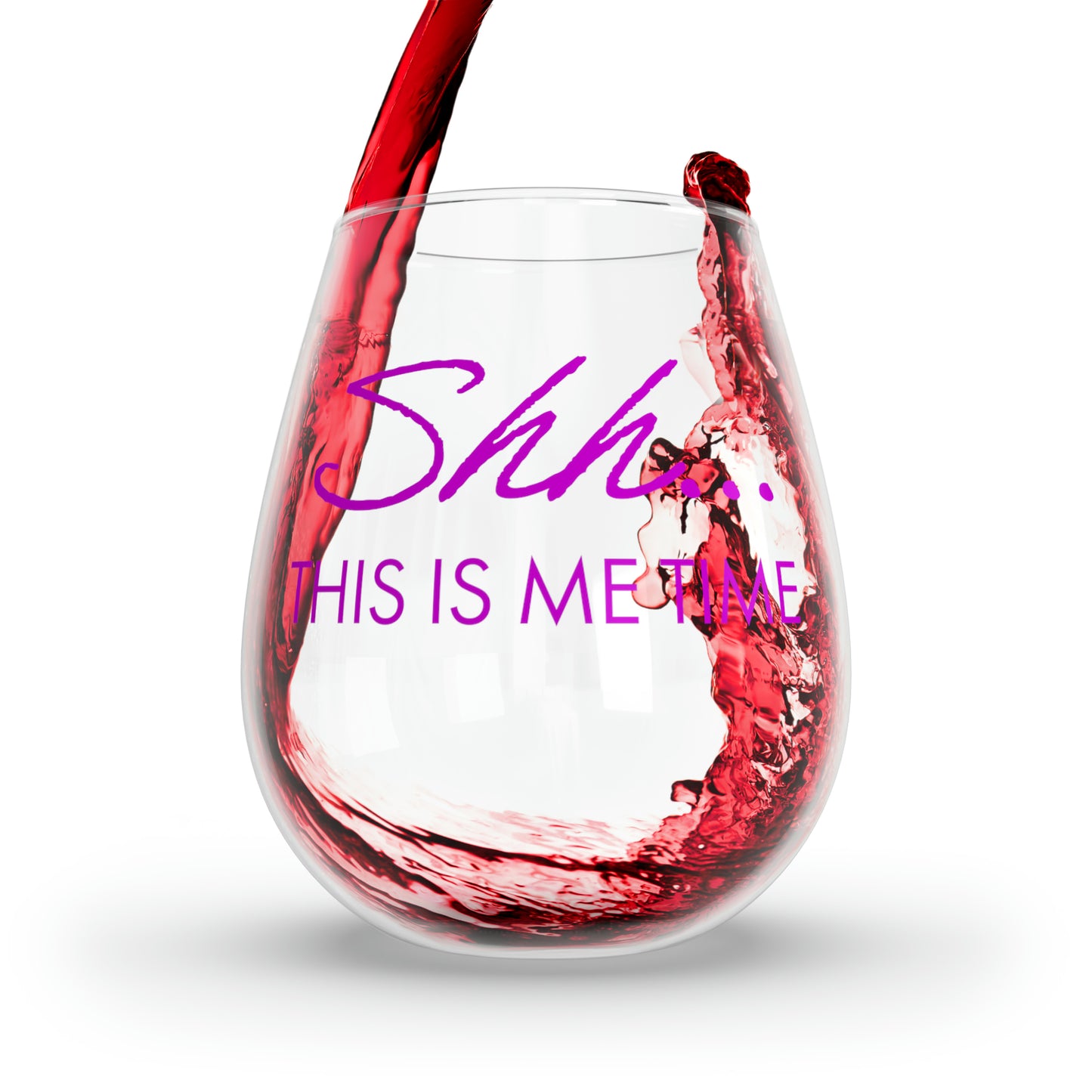 Shh..This is Me Time Stemless Wine Glass, 11.75oz