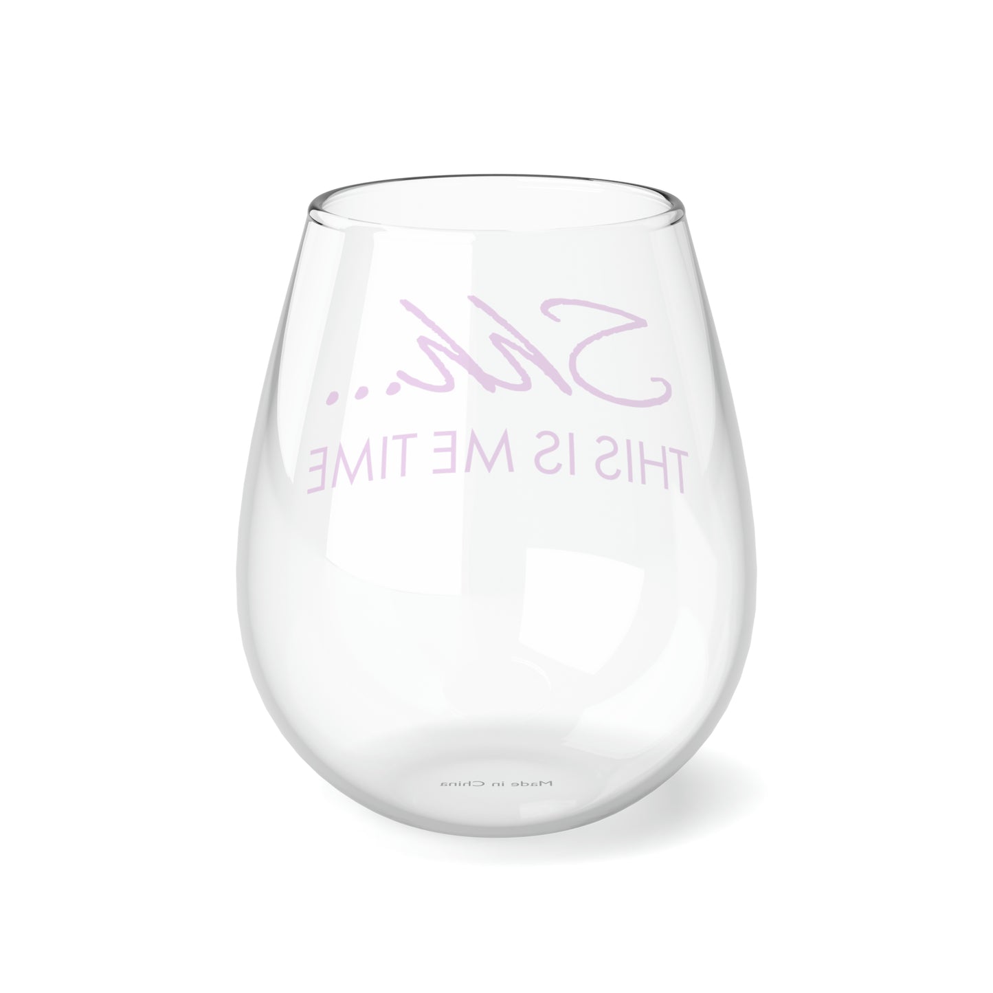 Shh..This is Me Time Stemless Wine Glass, 11.75oz