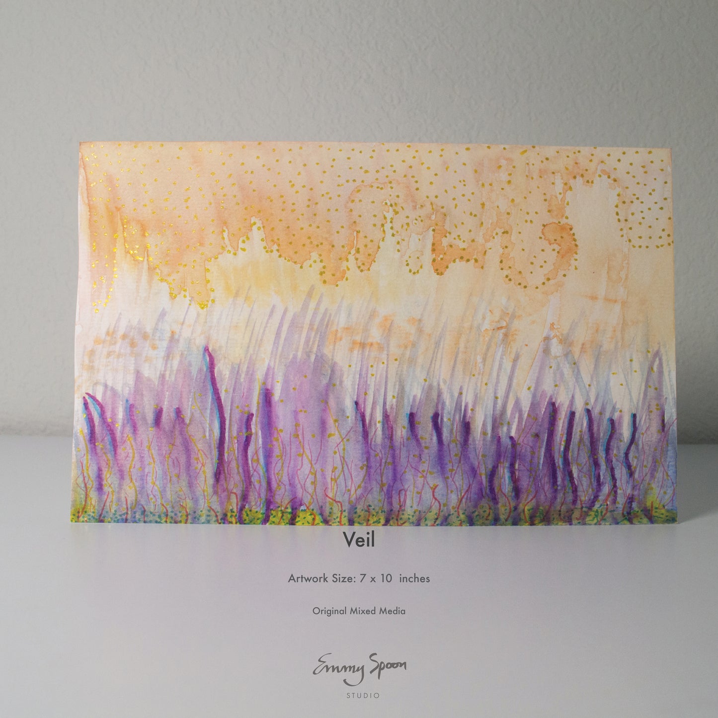 Veil (2026) Original Mixed Media on Watercolor Paper
