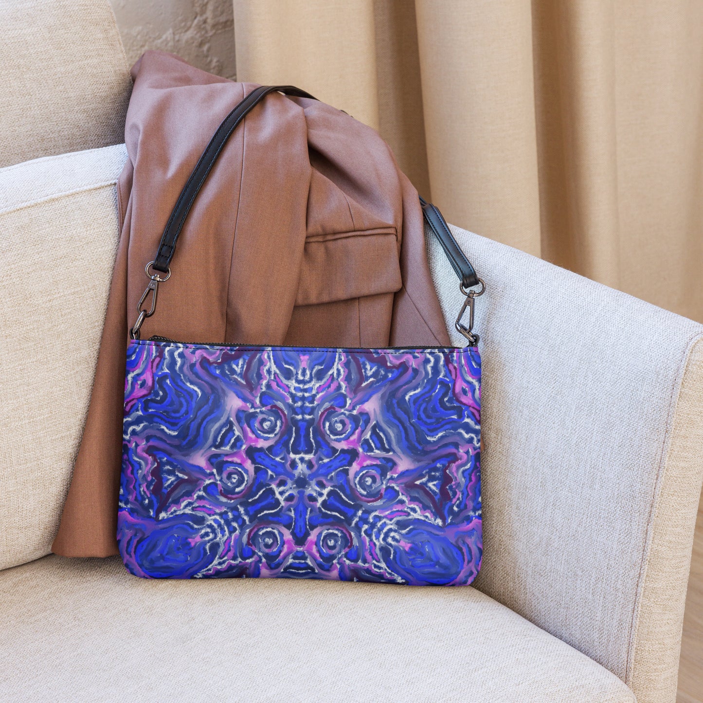 Blue and Purple Crossbody Bag by Emmy Spoon