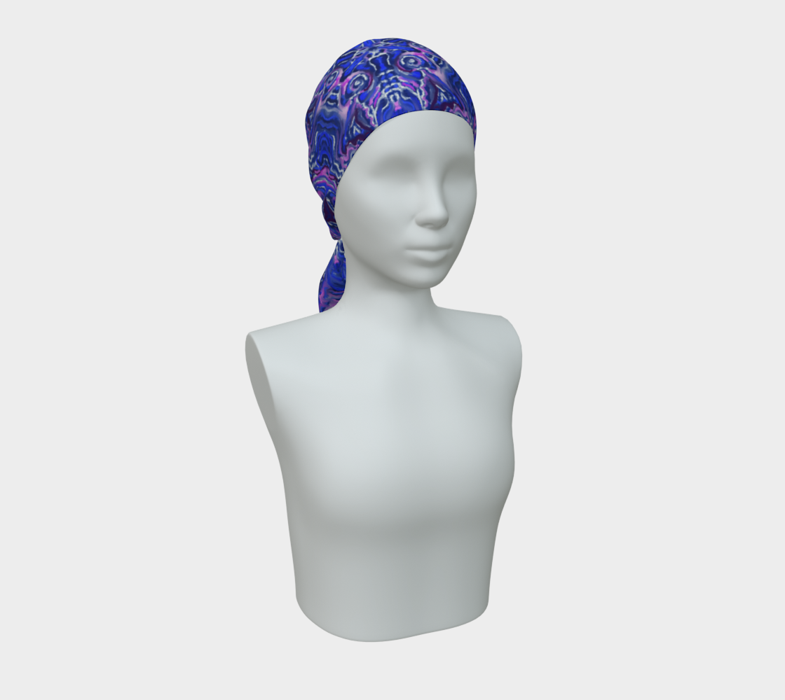 Indigo Flow Art Scarf/Bandana
