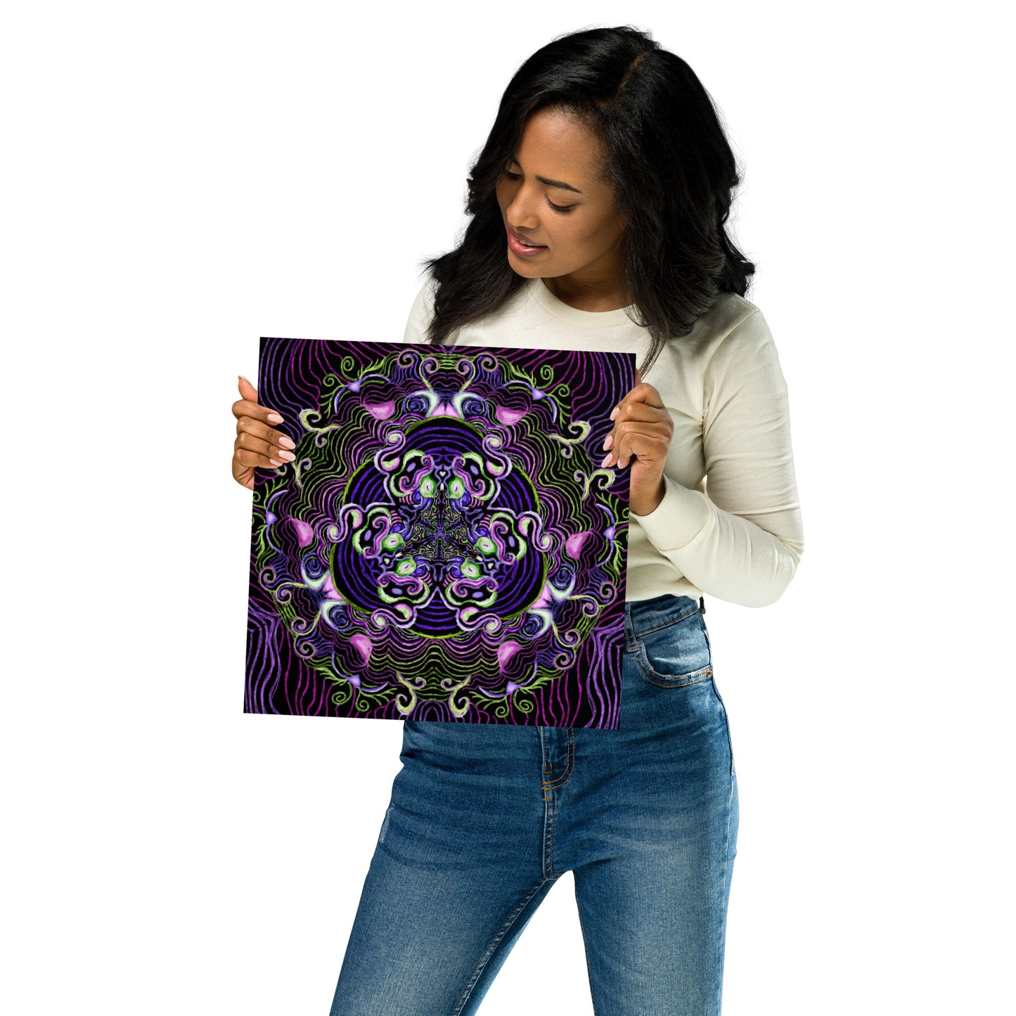 Mandala Neon (2021) Poster Print by Emmy Spoon