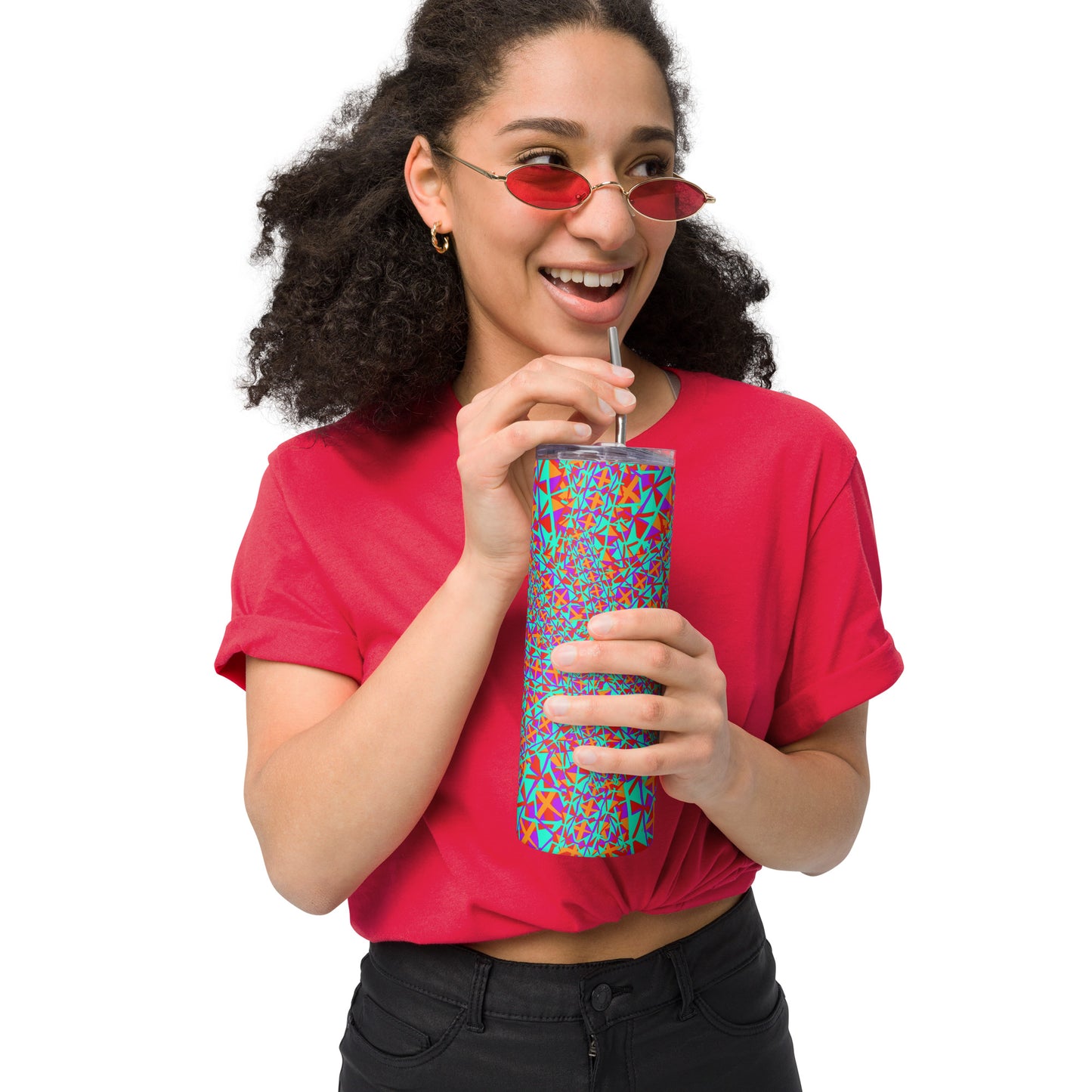 Trippy Stainless steel tumbler by Emmy Spoon