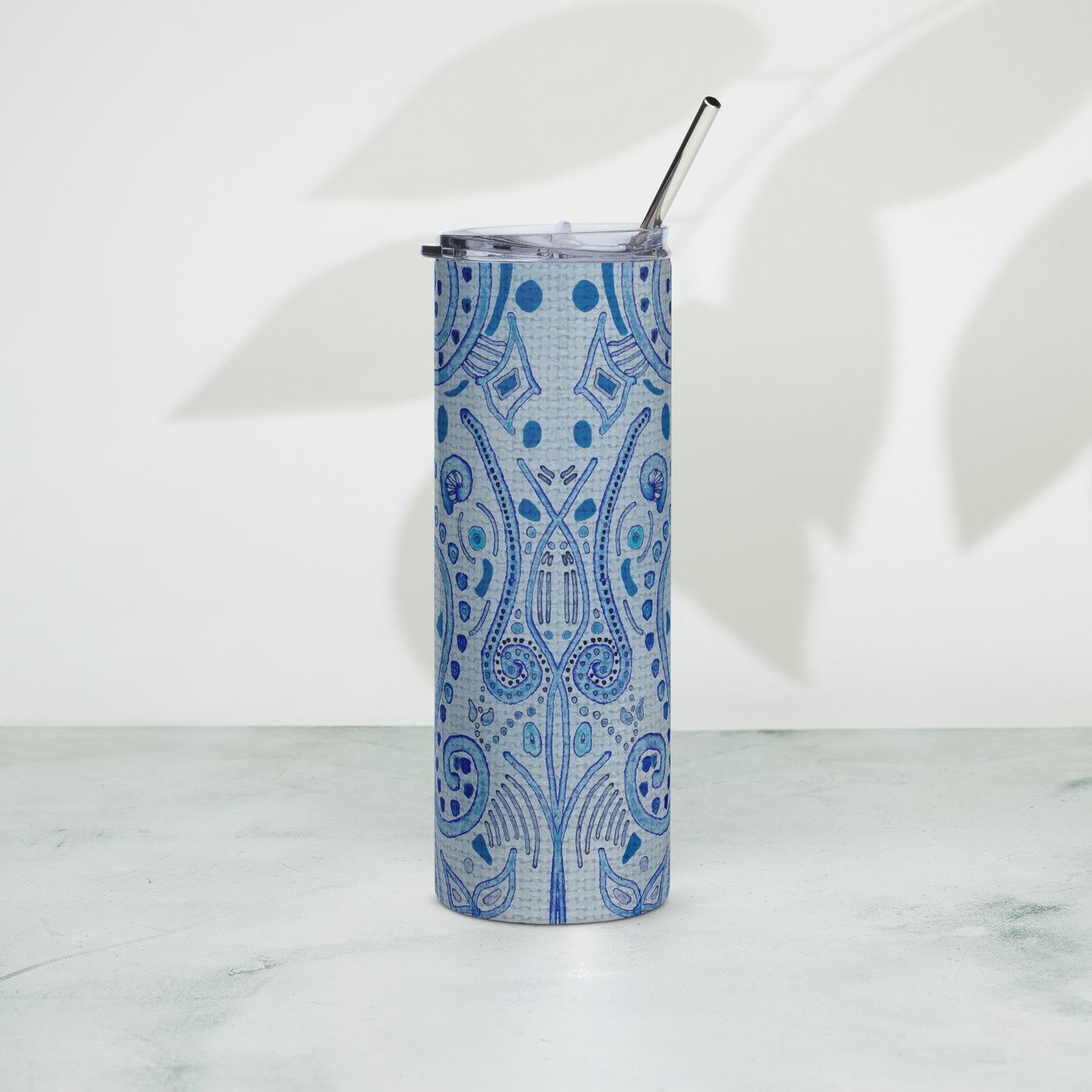 Blue Wash Stainless Steel Tumbler by Emmy Spoon