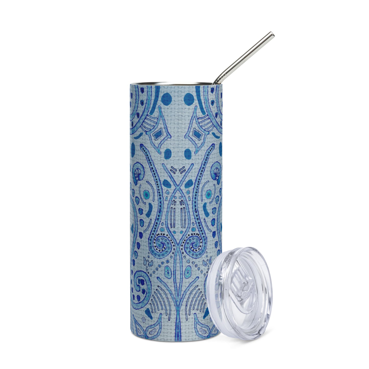Blue Wash Stainless Steel Tumbler by Emmy Spoon
