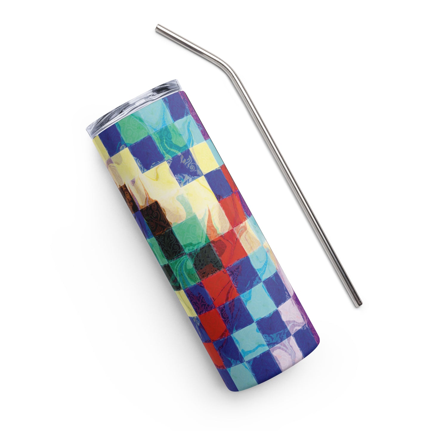 Quilt Style Stainless steel tumbler by Emmy Spoon