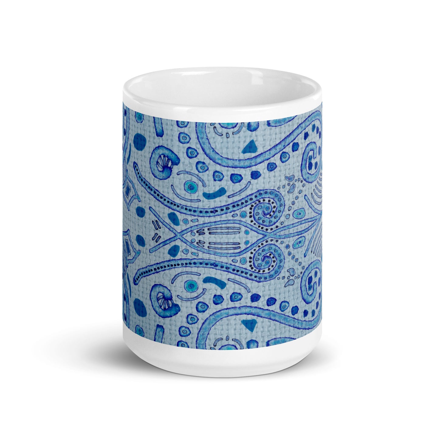 Blue Wash Glossy Mug by Emmy Spoon