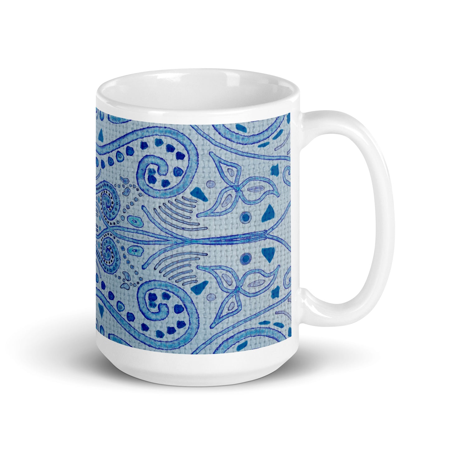 Blue Wash Glossy Mug by Emmy Spoon