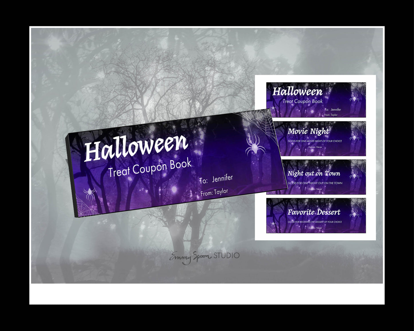 PDF Instant Download Editable Halloween Coupon Book