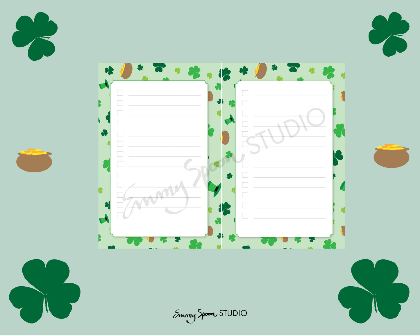 St Patrick’s Day Editable Coupons with Bonus Digital Paper Pack, Personalized Coupons, Printable Paper, Stationary, Letterhead