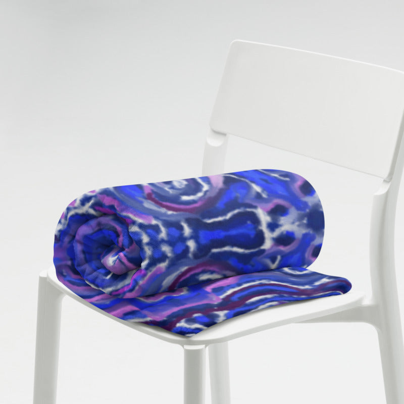 Blue and Purple Throw Blanket