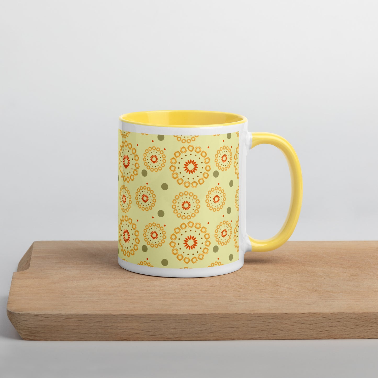 70's Mug with Yellow Inside