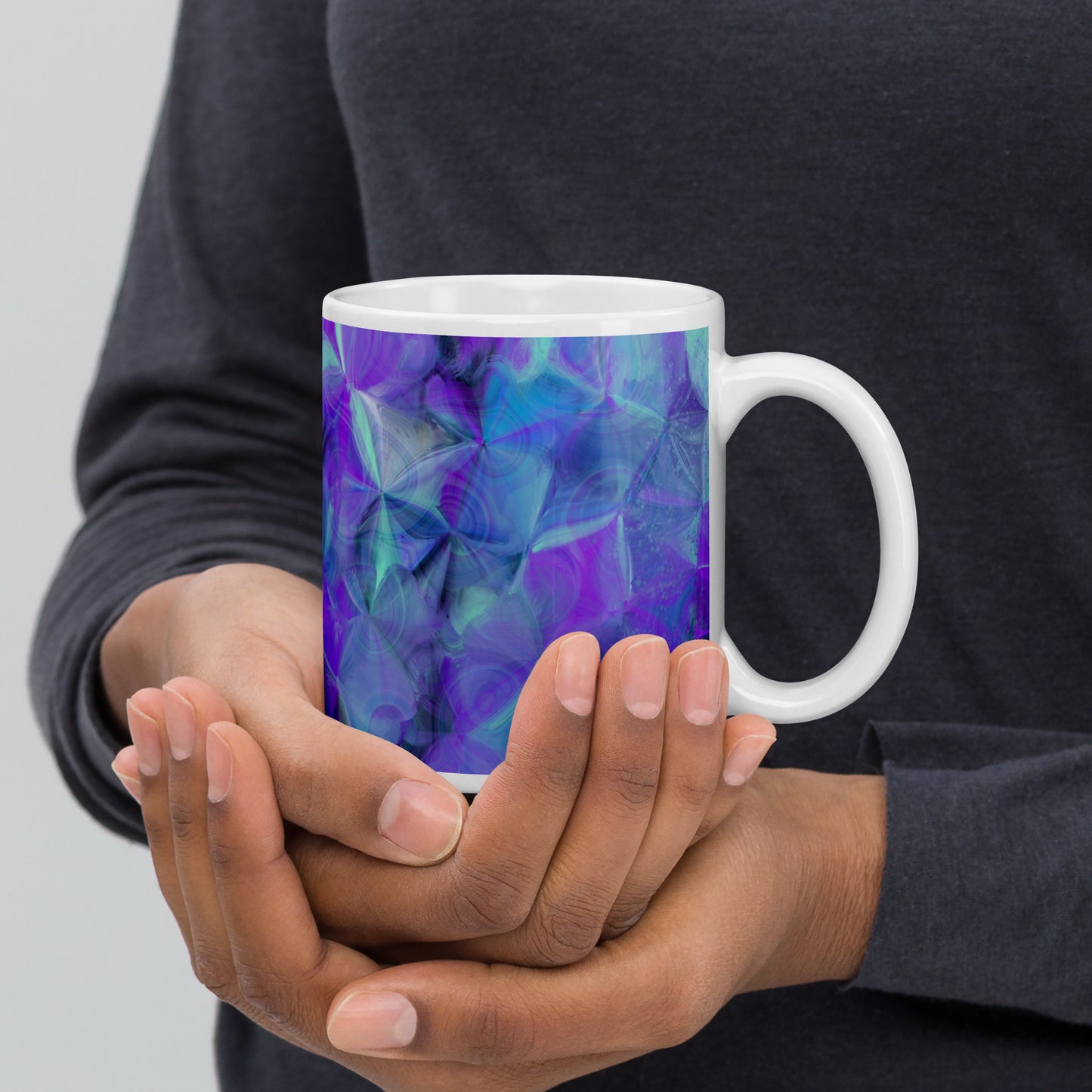 Purple Abstract Glossy Mug