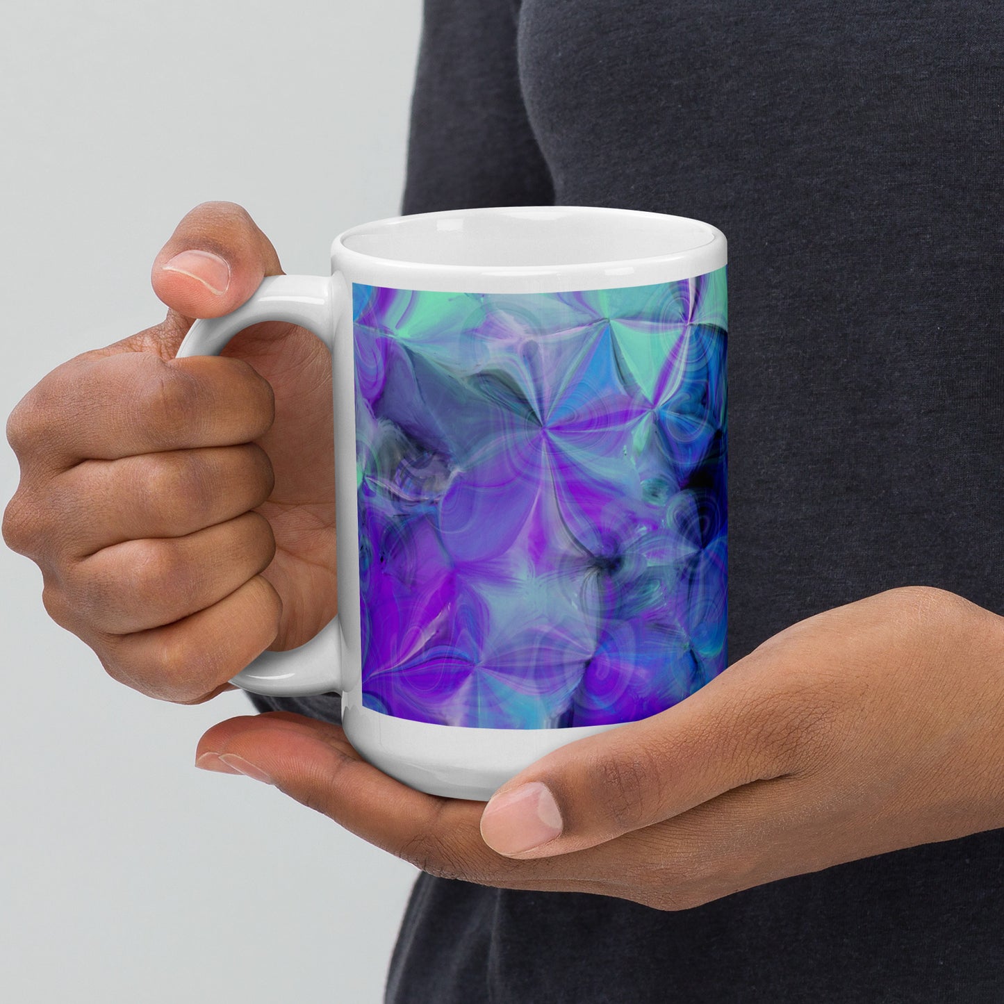 Purple Abstract Glossy Mug