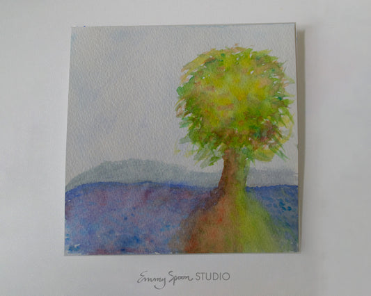 A Place to Begin (2026) — Original Watercolor, 6×6 in