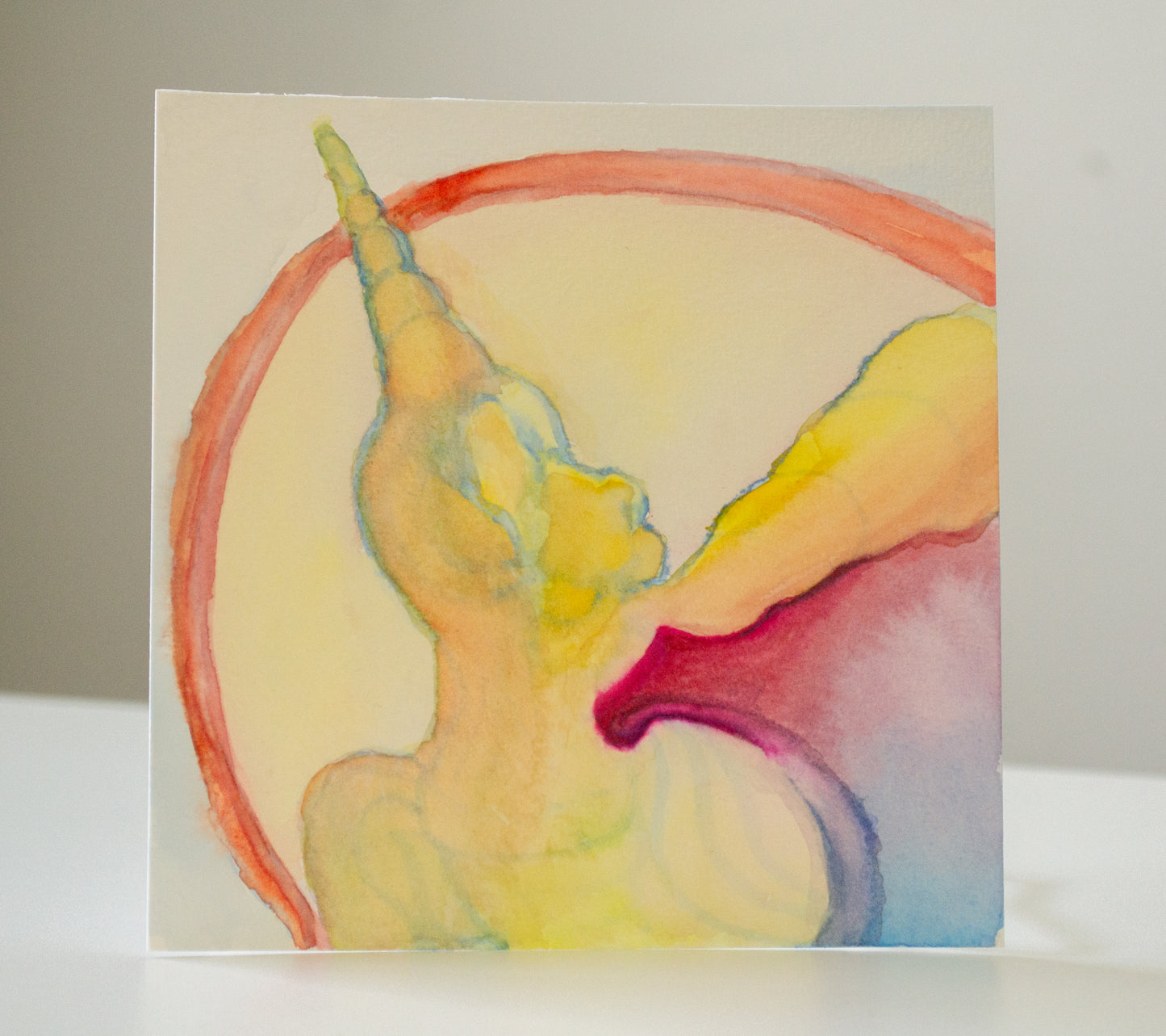 Colorful watercolor painting