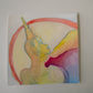 Colorful abstract painting on a textured surface
