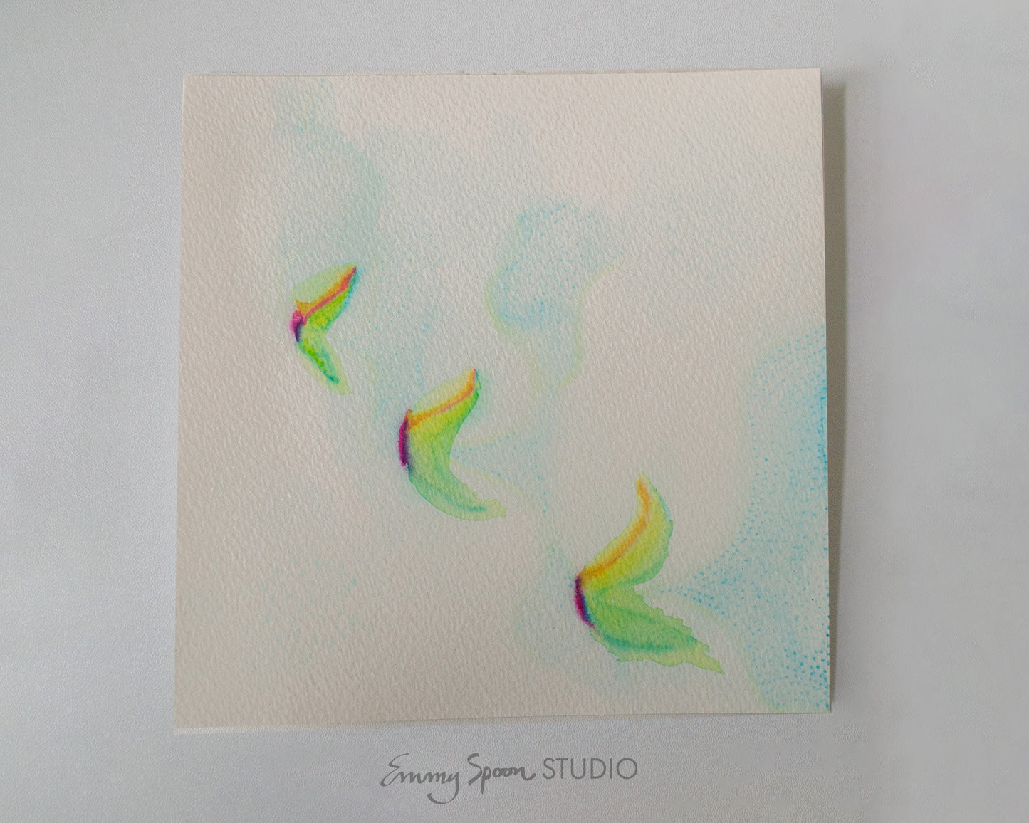 Carried (2026) — Original Watercolor & Mixed Media, 6×6 in