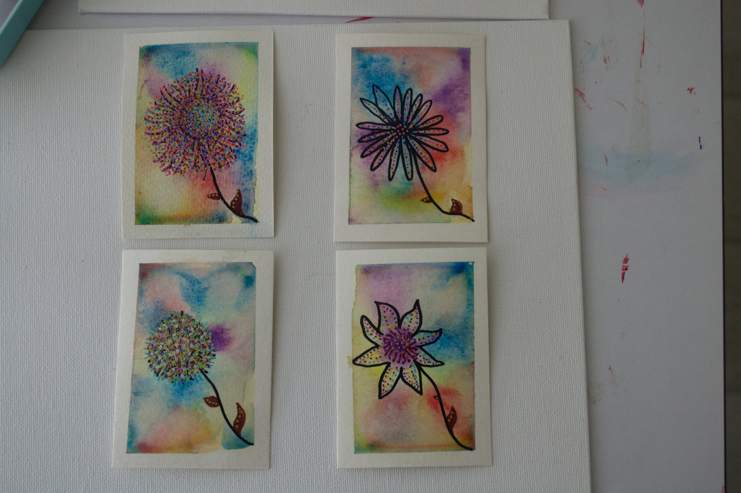 Celestial Bloom — Four-Part Mini Series (Original ACEOs)