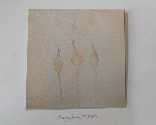Dormancy (2026) — Original Watercolor, 6×6 in