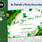 Irish You Were Here – St. Patrick’s Day Party Invitation (Editable PDF Download)