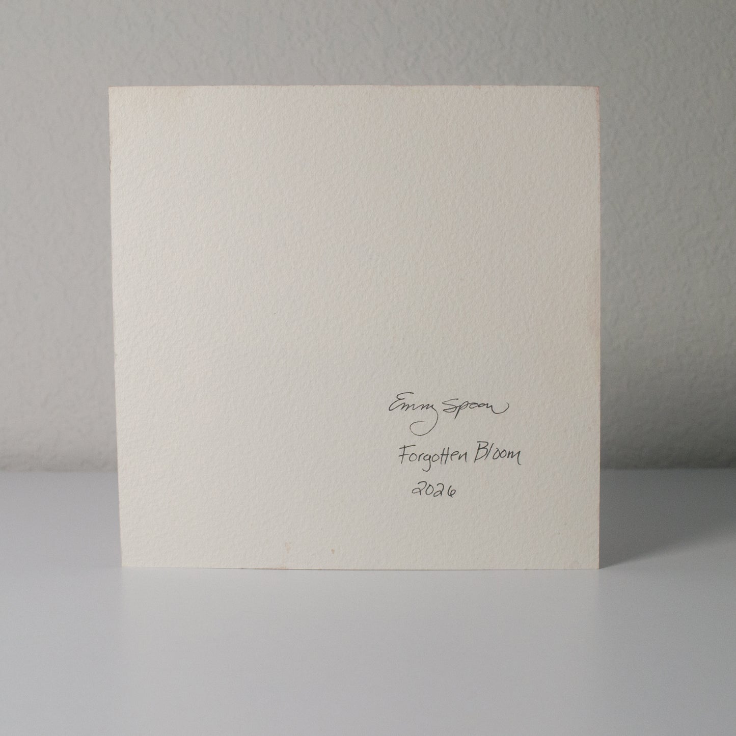 Forgotten Bloom (2026) — Original Watercolor & Mixed Media, 6×6 in 