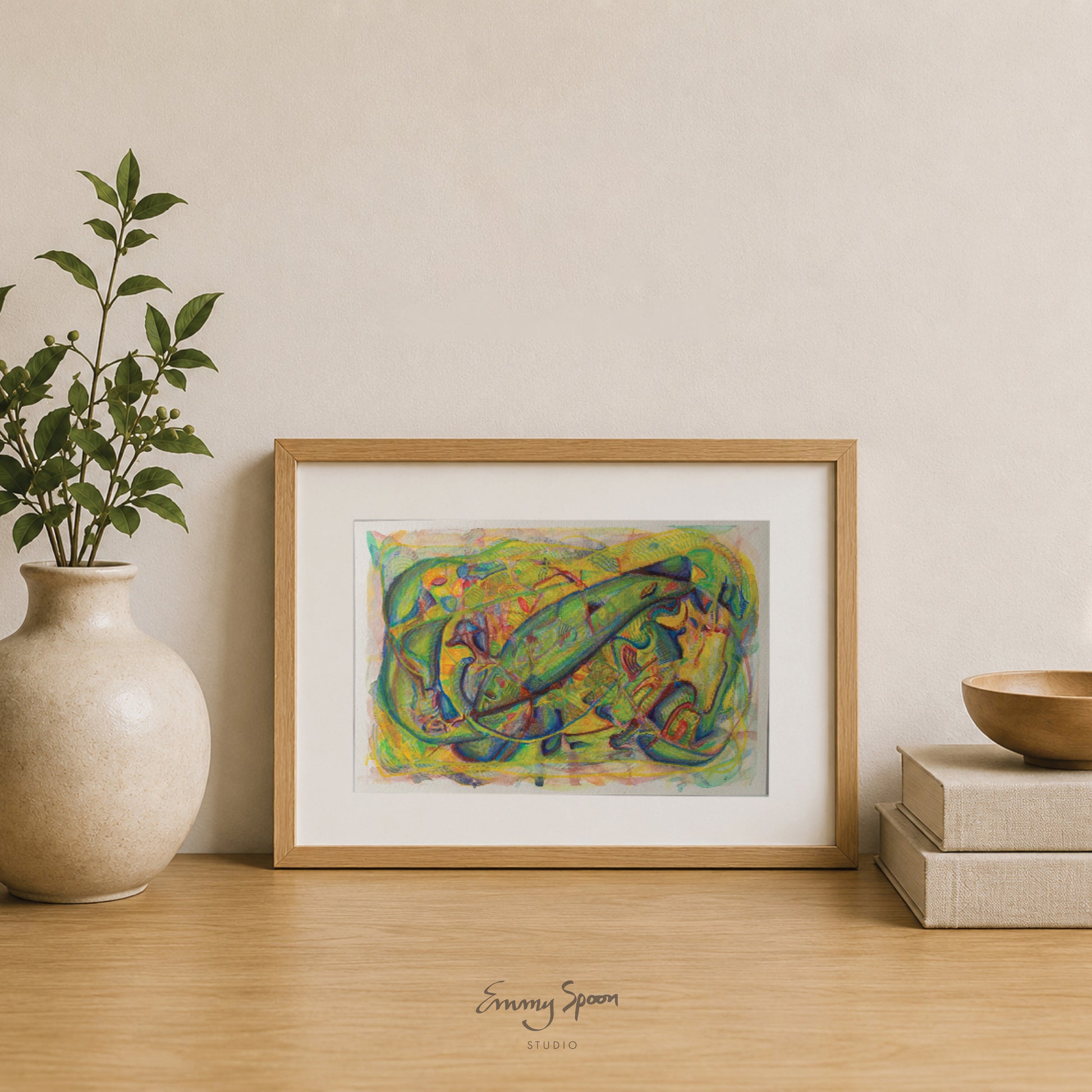In Motion (2026) Original Mixed Media on Watercolor Paper