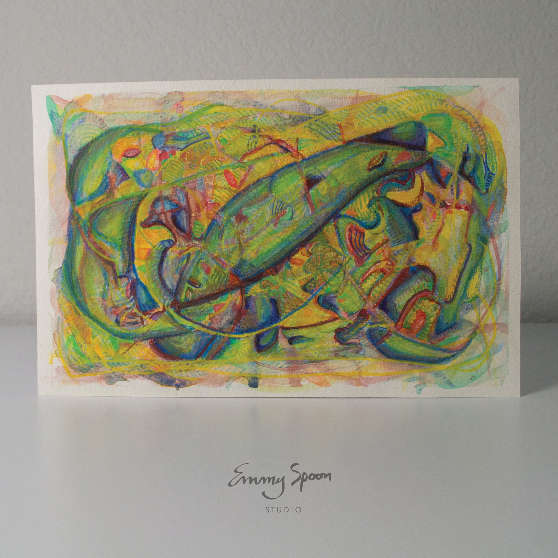 In Motion (2026) Original Mixed Media on Watercolor Paper