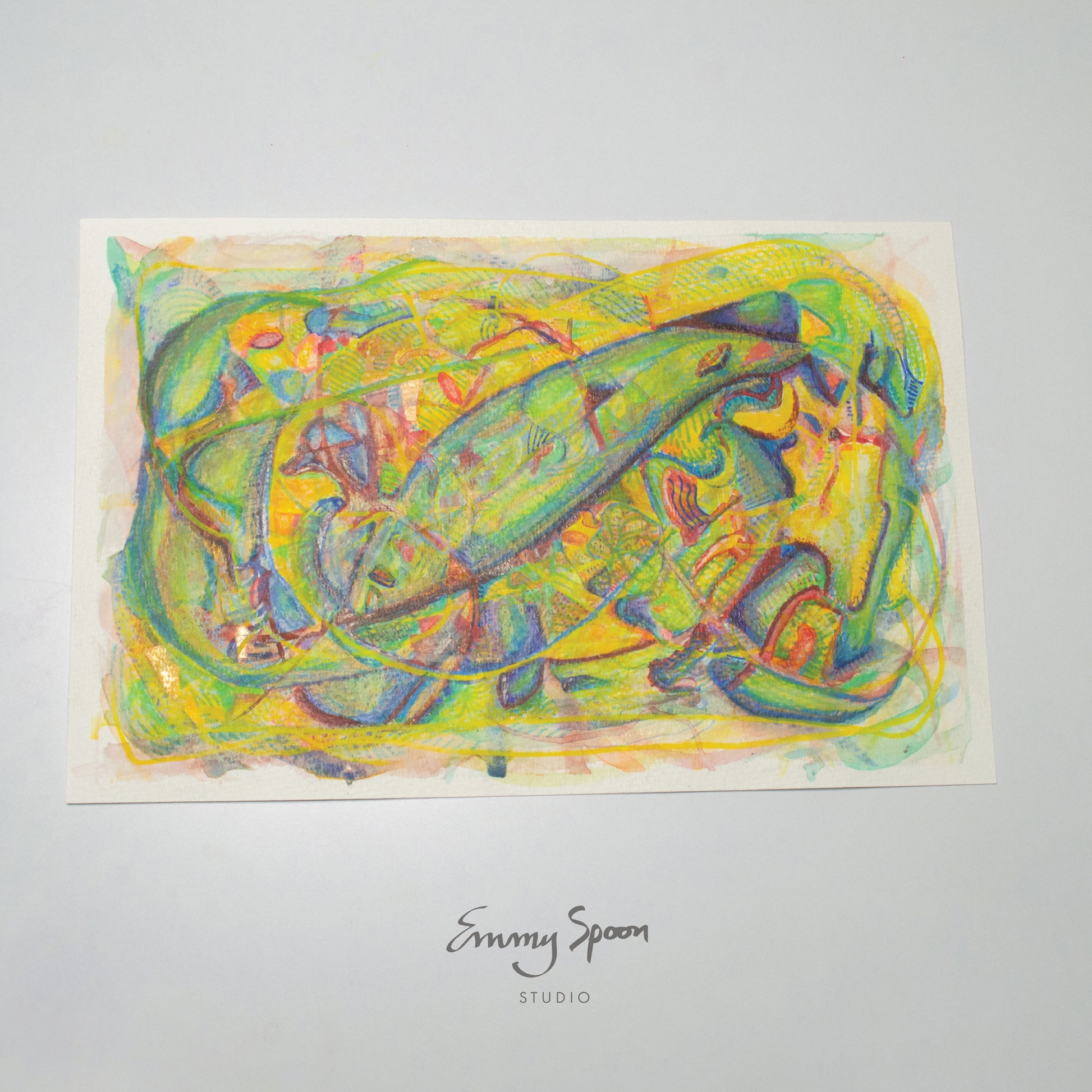In Motion (2026) Original Mixed Media on Watercolor Paper