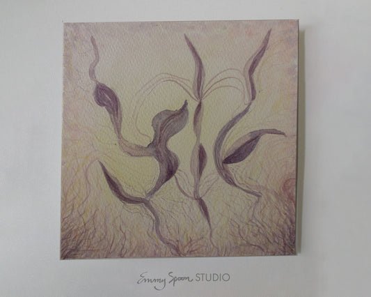 Interwoven (2026) — Original Watercolor & Mixed Media, 6×6 in