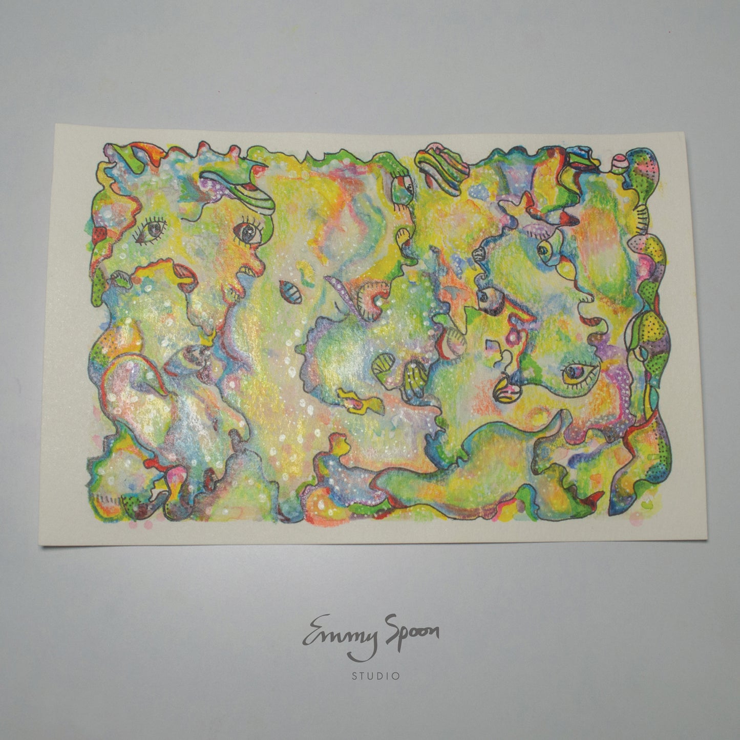 Open Your Eyes (2025) Original Mixed Media on Watercolor Paper