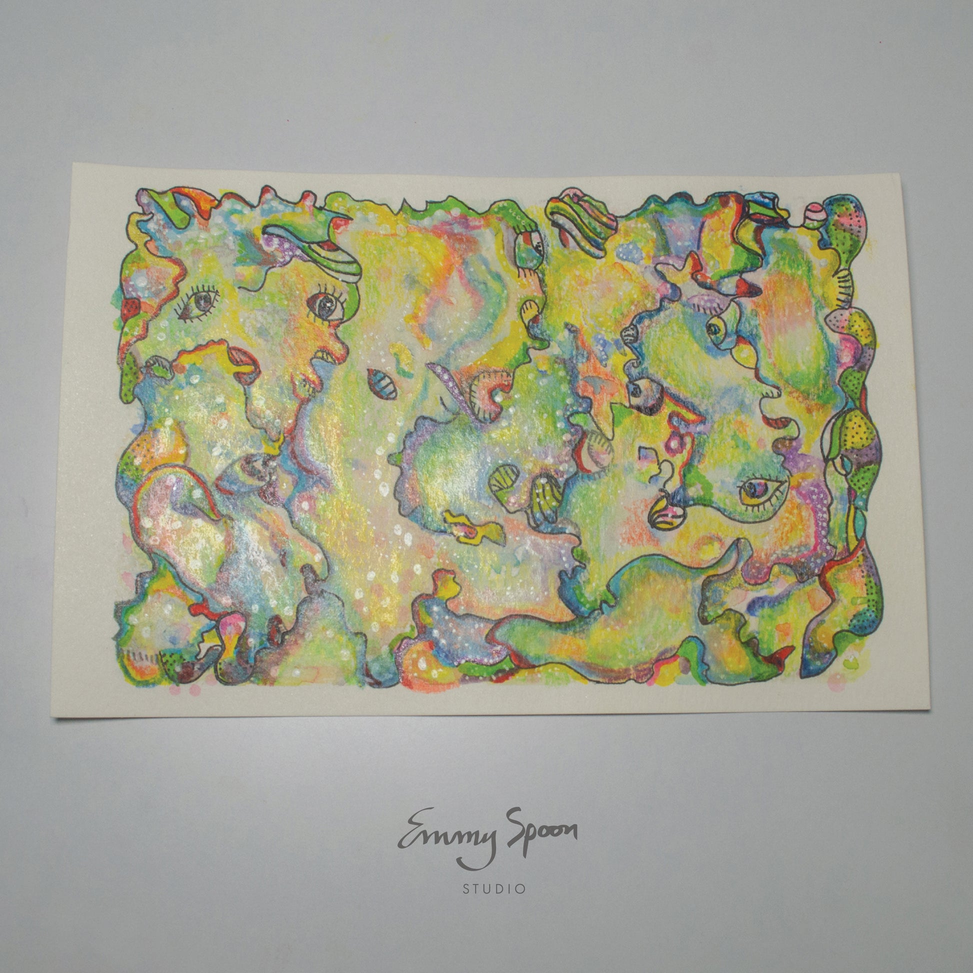 Open Your Eyes (2025) Original Mixed Media on Watercolor Paper