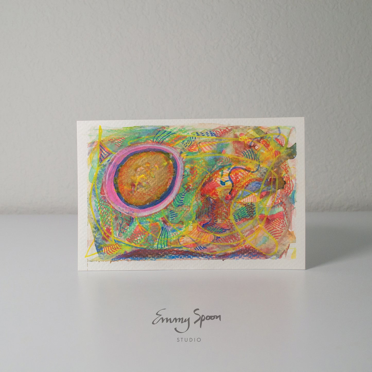 Orbit (2026) Original Mixed Media on Watercolor Paper