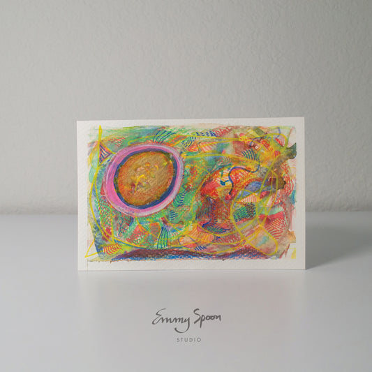 Orbit (2026) Original Mixed Media on Watercolor Paper