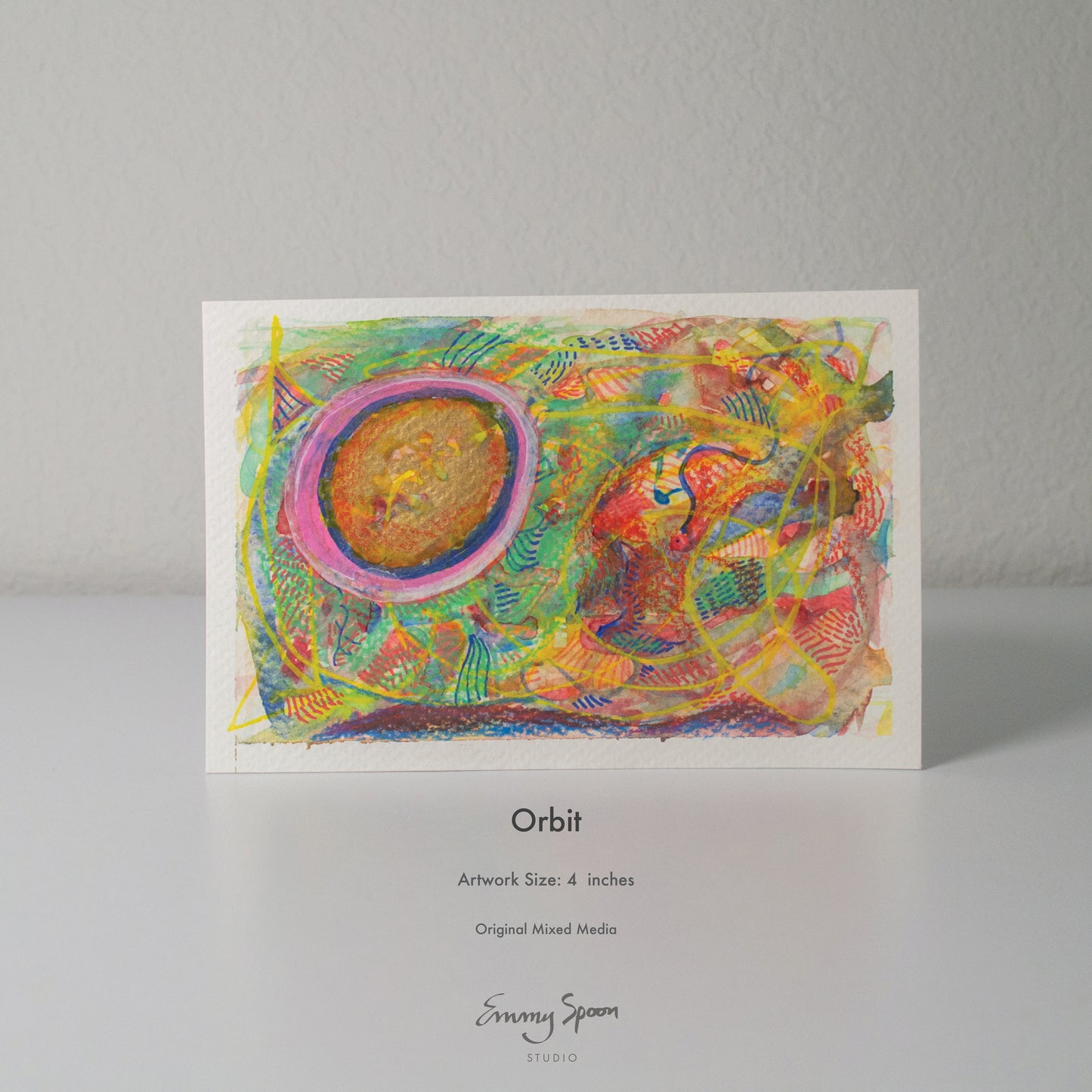 Orbit (2026) Original Mixed Media on Watercolor Paper
