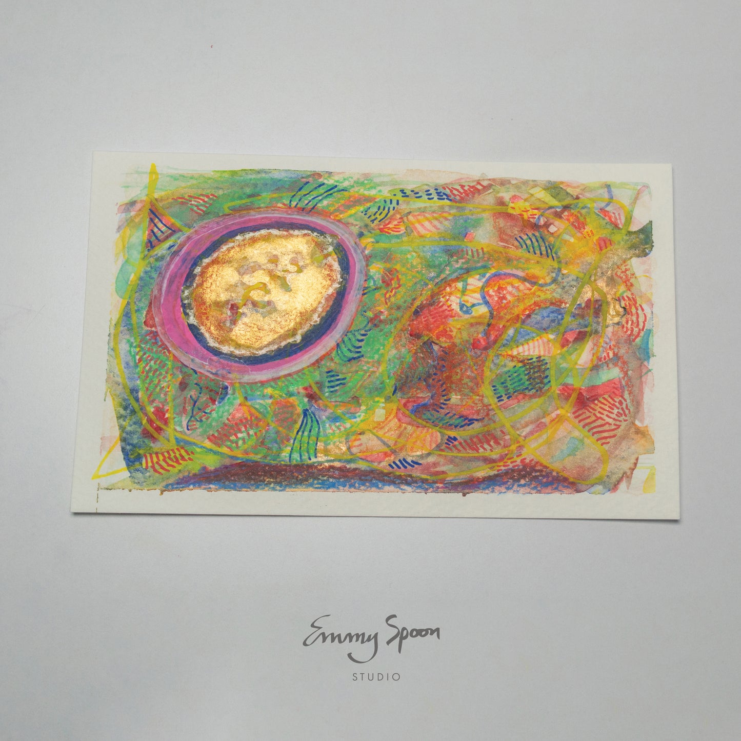 Orbit (2026) Original Mixed Media on Watercolor Paper