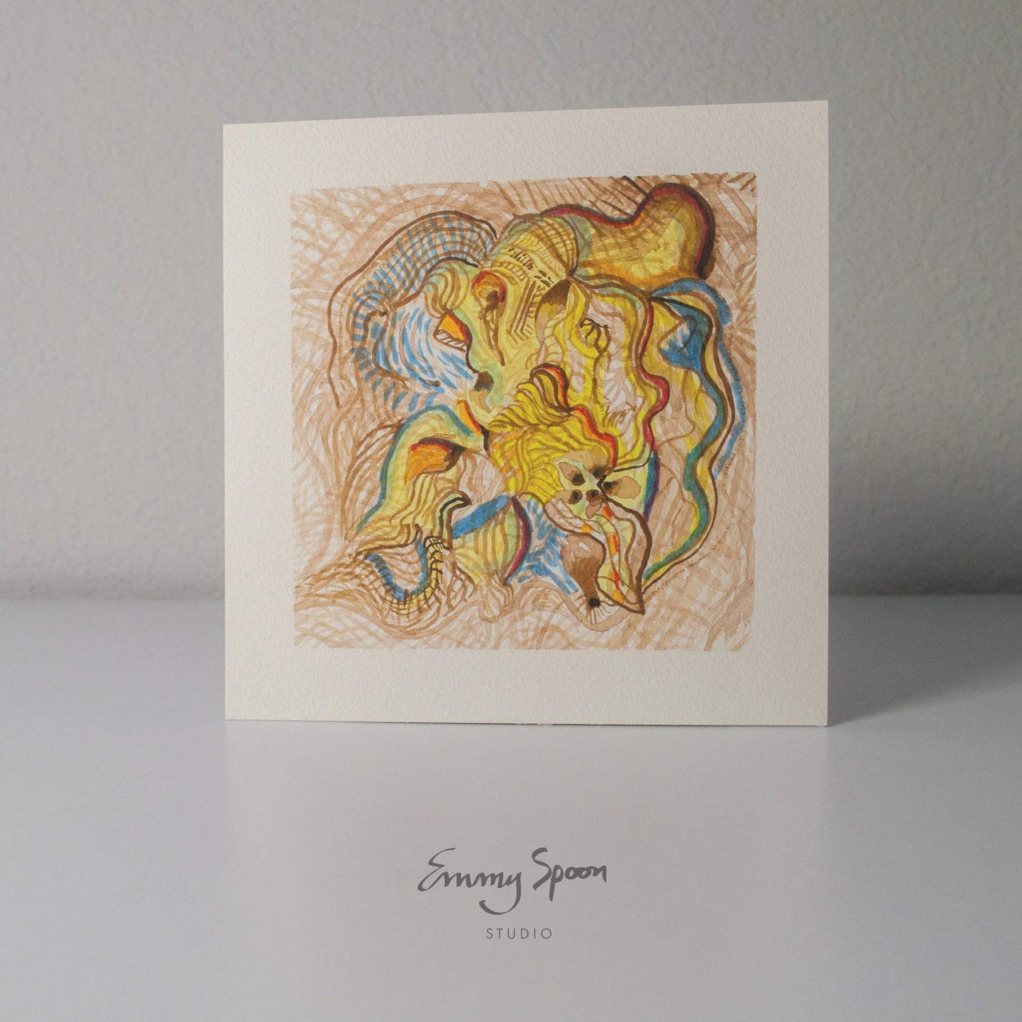 Pieces (2026) Original Mixed Media on Watercolor Paper