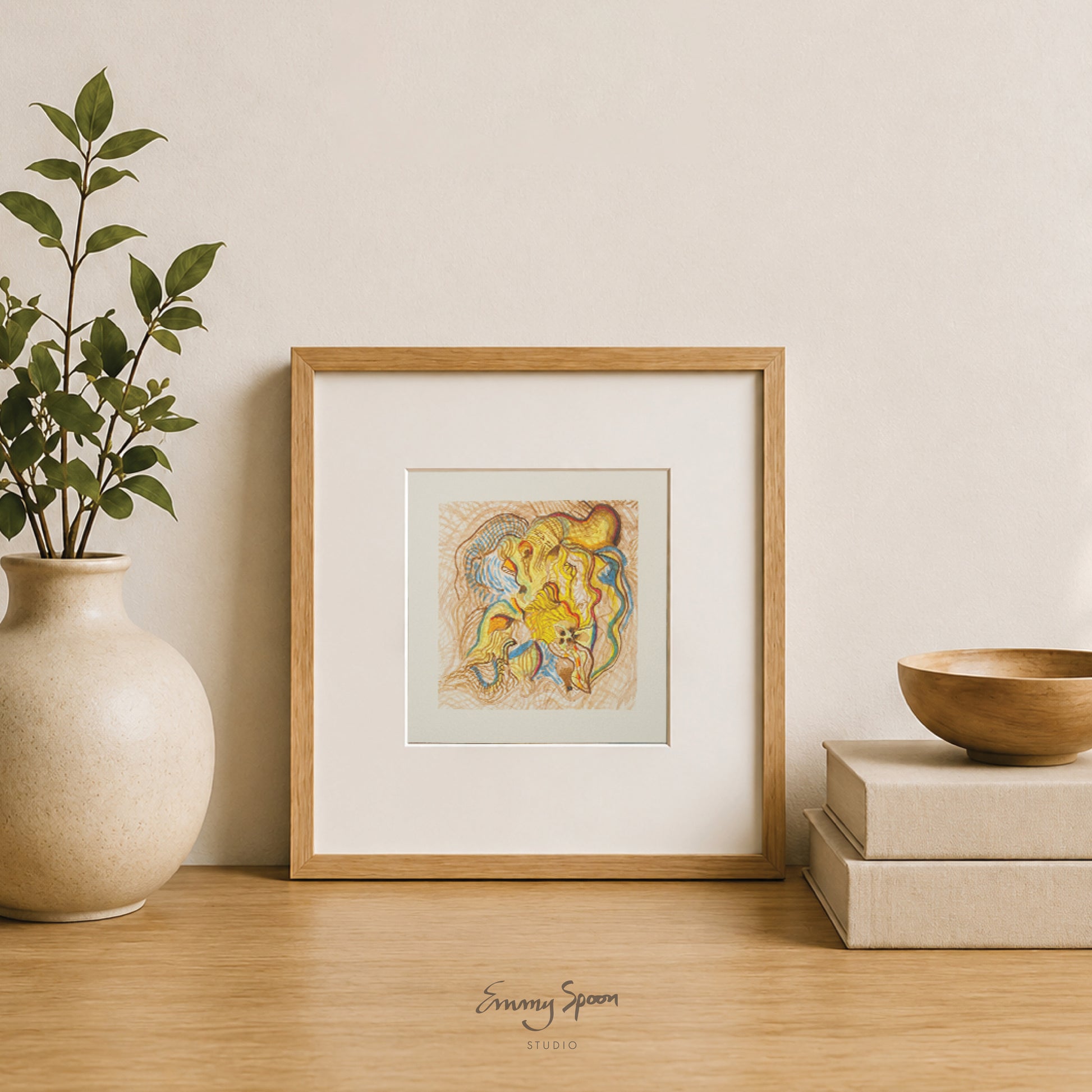 Pieces (2026) Original Mixed Media on Watercolor Paper