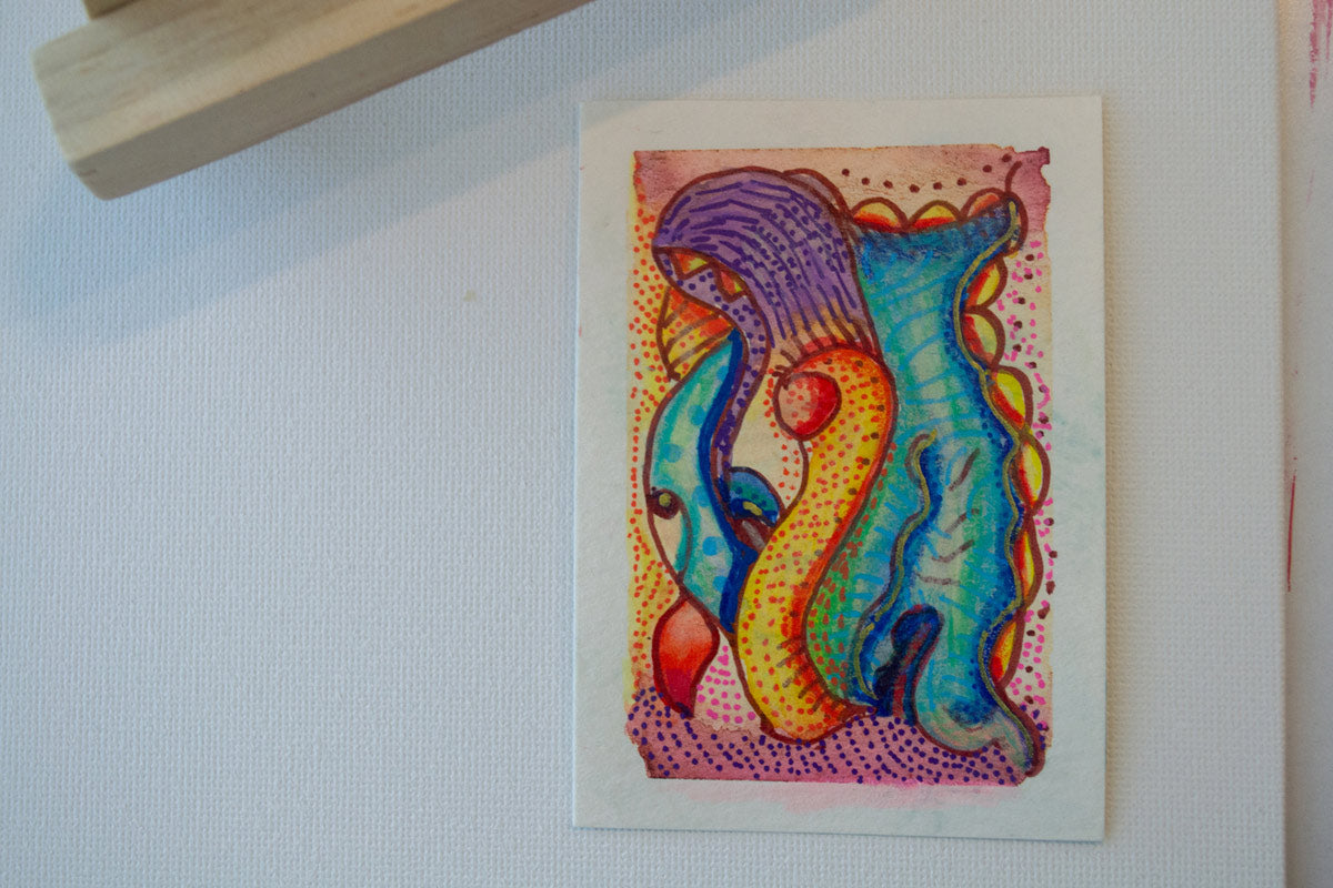 RDream Currents Mixed Media on Watercolor paper ©2025 by Emmy Spoon