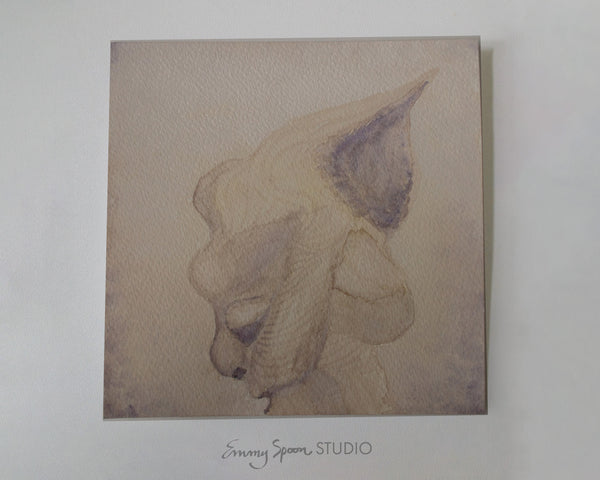 Retreat (2026) — Original Watercolor, 6×6 in