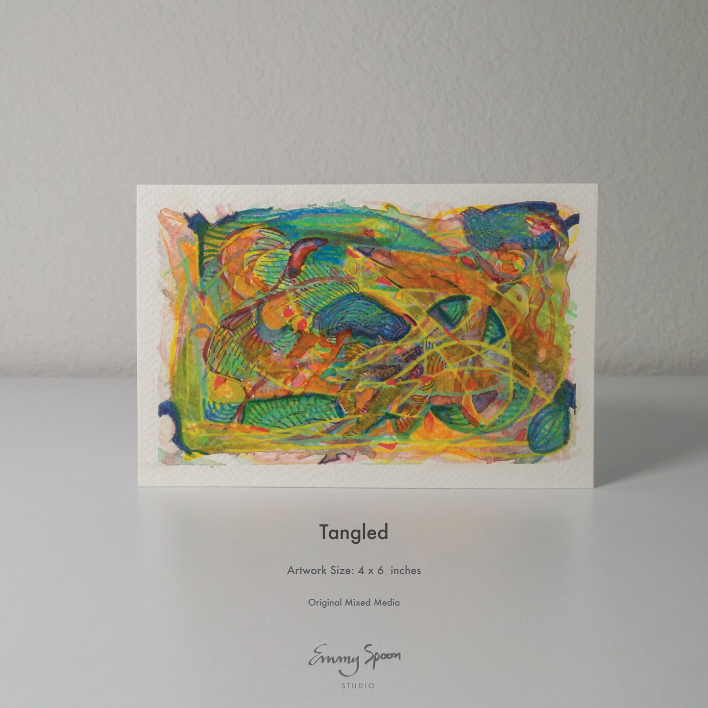 Tangled (2026) Original Mixed Media on Watercolor Paper