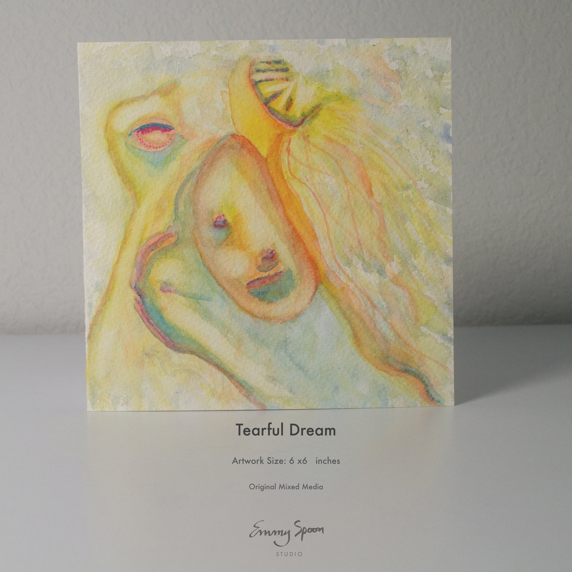 Tearful Dream (2026) Original Mixed Media on Watercolor Paper