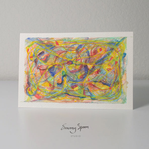Unravel (2026) Original Mixed Media on Watercolor Paper