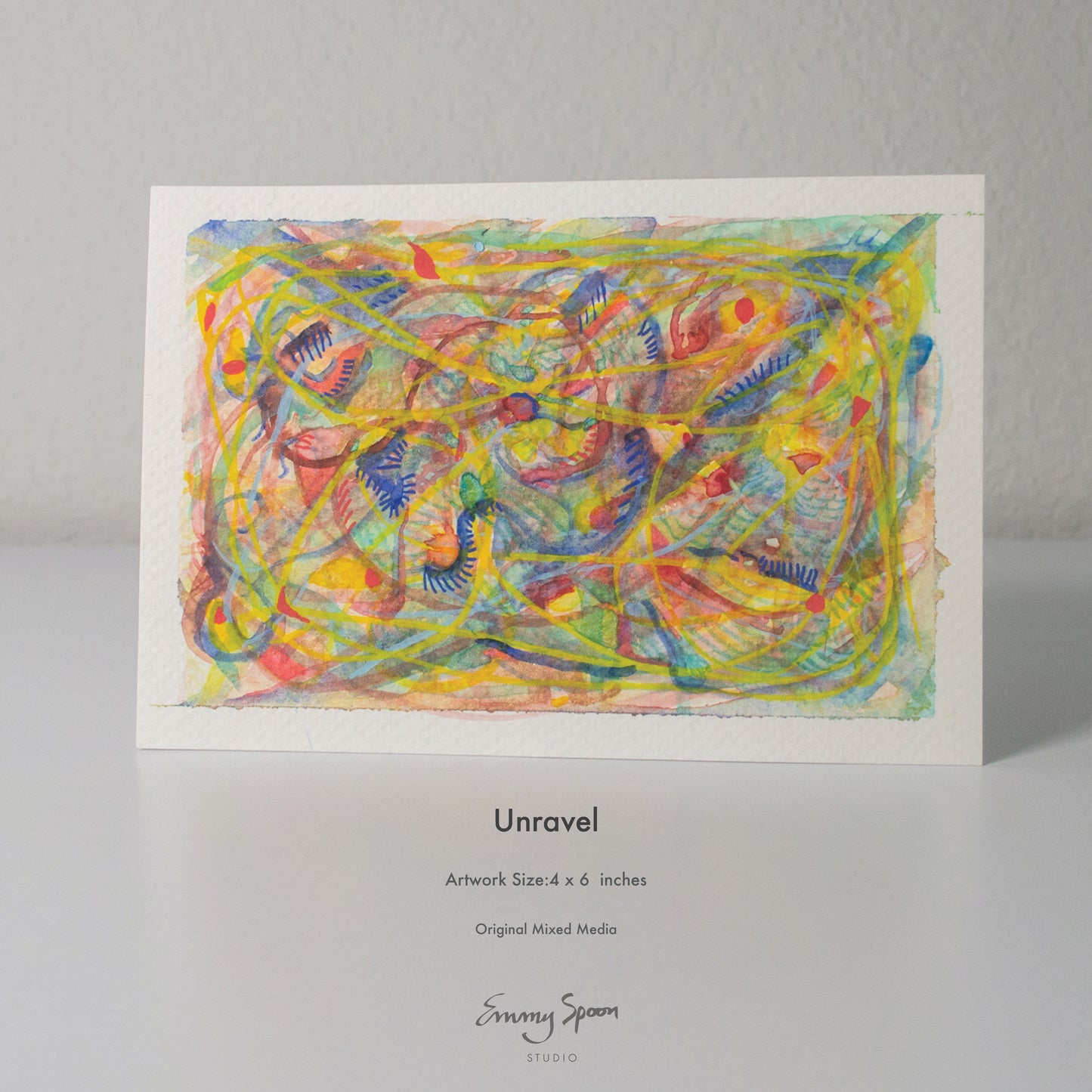 Unravel (2026) Original Mixed Media on Watercolor Paper