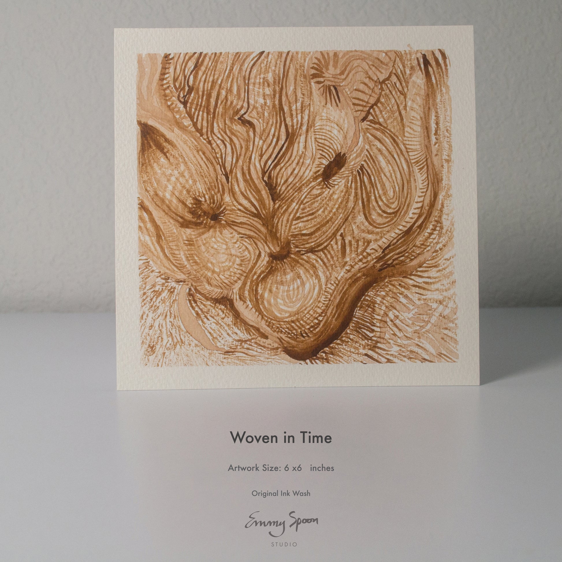 Woven in Time (2026) Original Ink Wash on Watercolor Paper