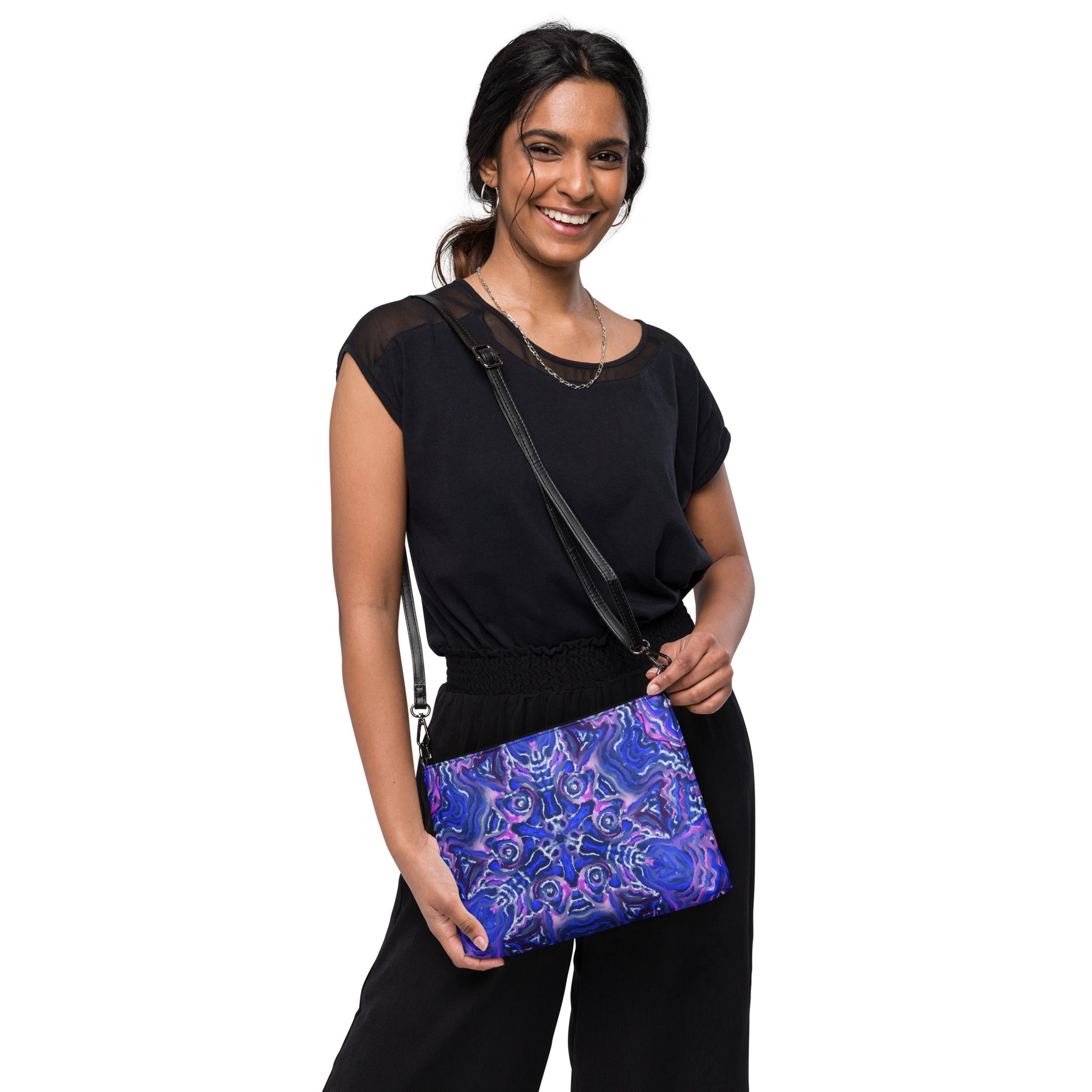 Blue and Purple Crossbody Bag by Emmy Spoon