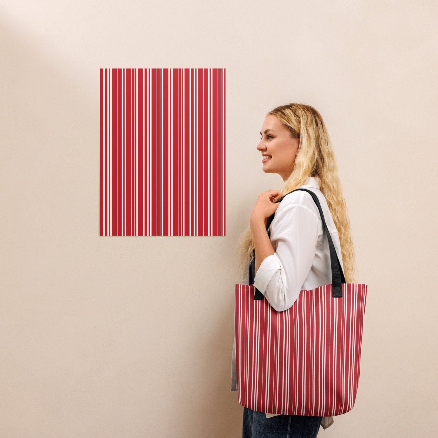 Red Horizon Tote Bag by Emmy Spoon