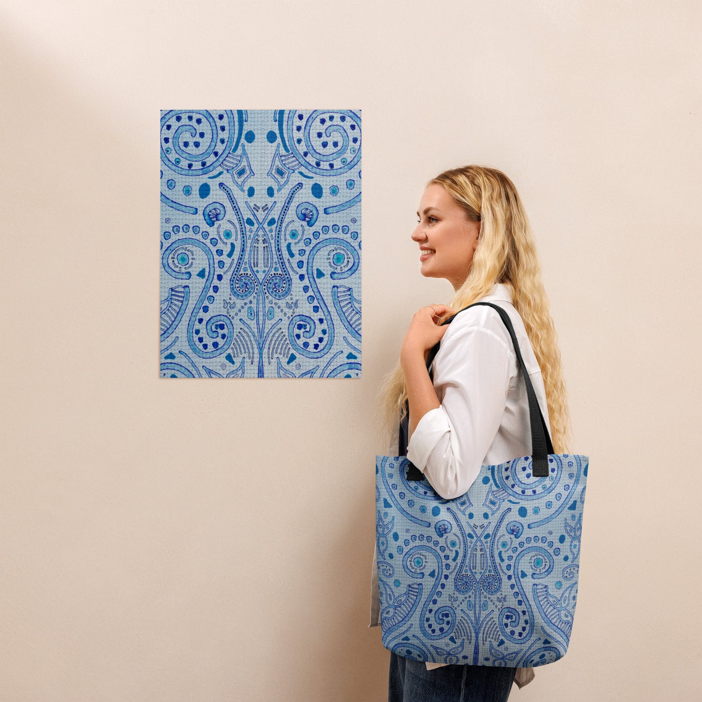 Blue Wash Tote bag by Emmy Spoon